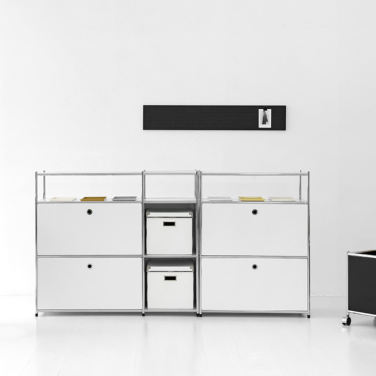 심플리 2x3 수납장 2문 BC618 1150mmx400mmx1020mm, 3단, 퓨어화이트 5341.4703 - 상세 이미지 3