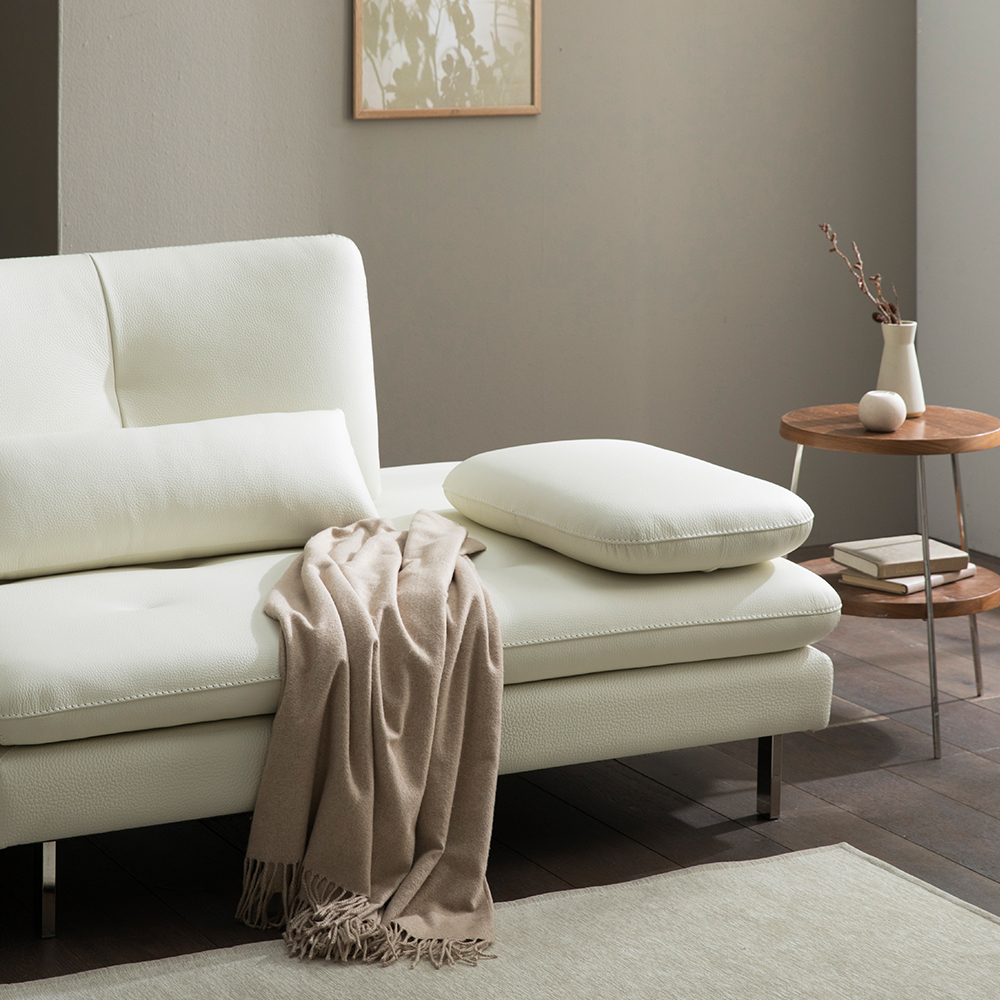 헤르짐머 몰드 3인용 이태리 천연 통 가죽 스윙소파