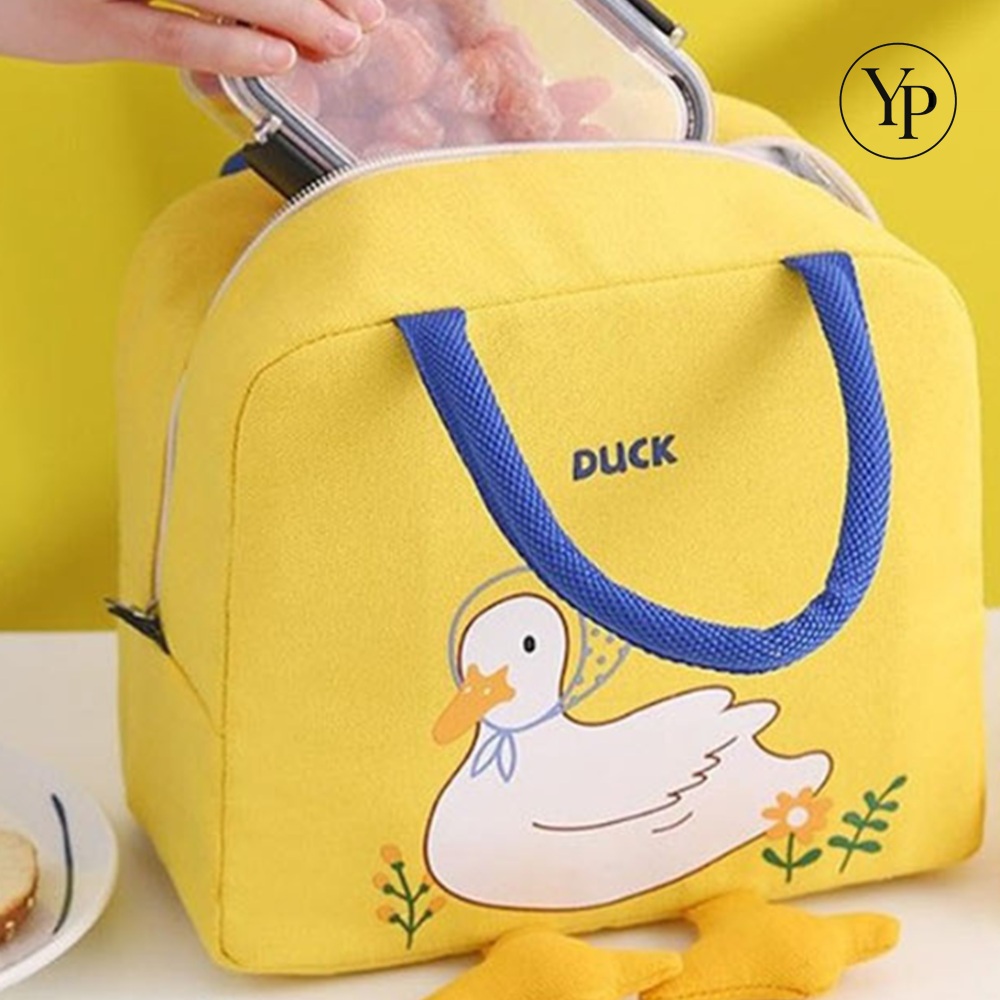 오리 캐릭터 도시락 가방 어린이 유아 런치박스 보온보냉 소풍 간식가방
