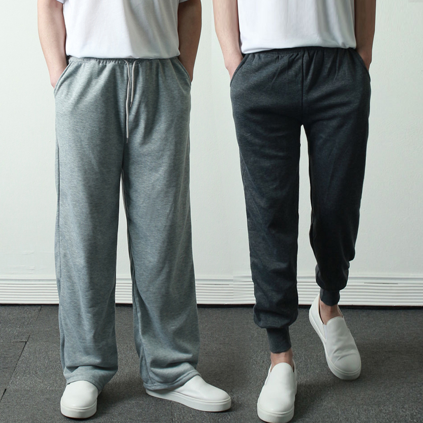 남자 트레이닝 바지 와이드 스웻팬츠 조거팬츠 츄리닝 체육복바지 고무줄 운동복 스웨트