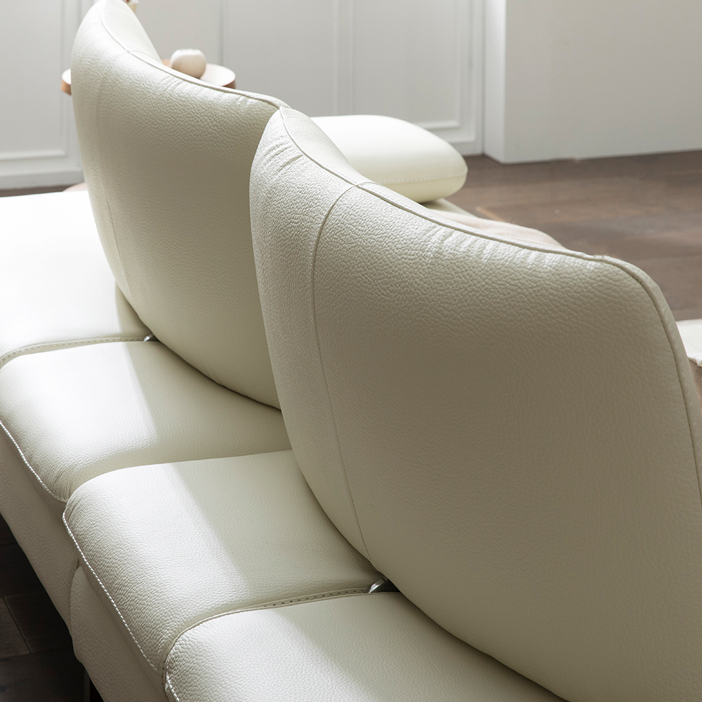 헤르짐머 몰드 3인용 이태리 천연 통 가죽 스윙소파