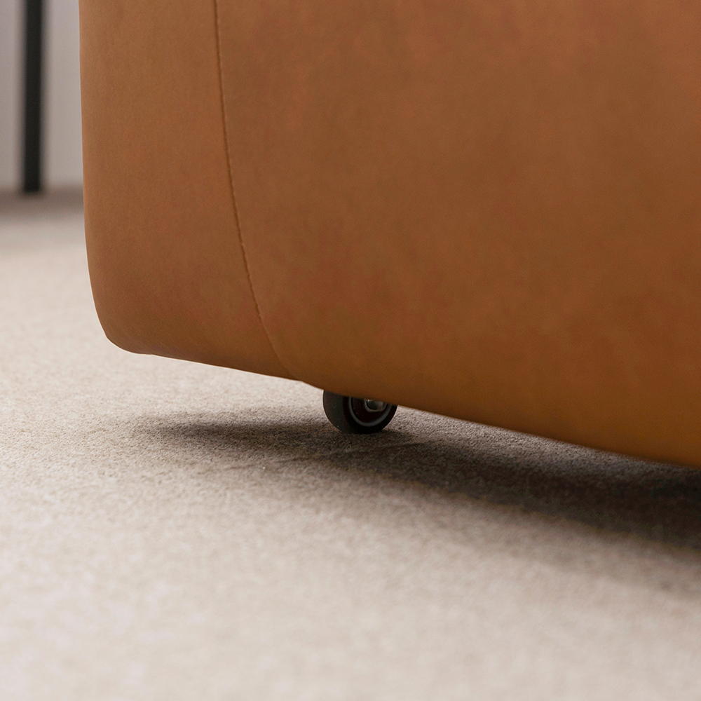 [NEW COLOR] 헤르짐머 메이븐 전동 리클라이너 슬라이드 모션 베드 천연 가죽 소파 스툴미포함, 아이보리, 6인용