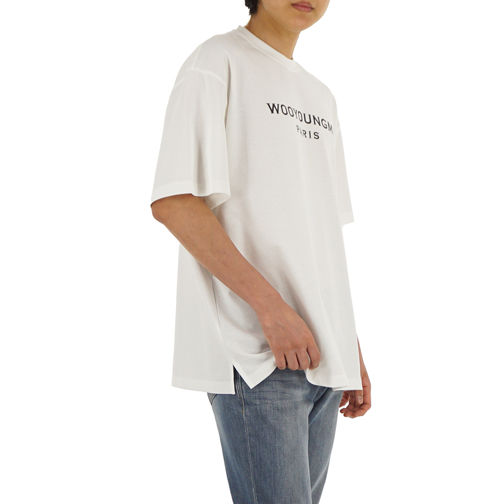 25SS 우영미 프론트 로고 반팔 티셔츠 화이트 W251TS01 714W - 상세 이미지 4