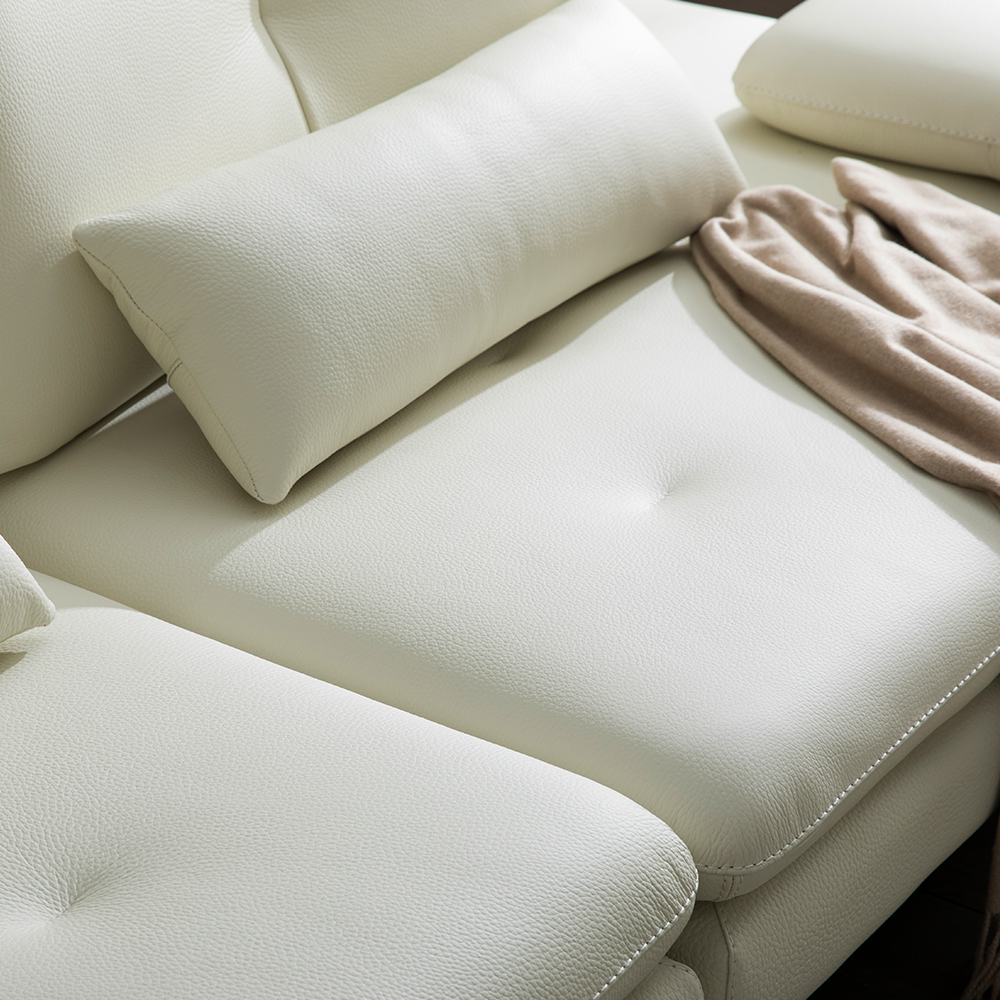 헤르짐머 몰드 3인용 이태리 천연 통 가죽 스윙소파