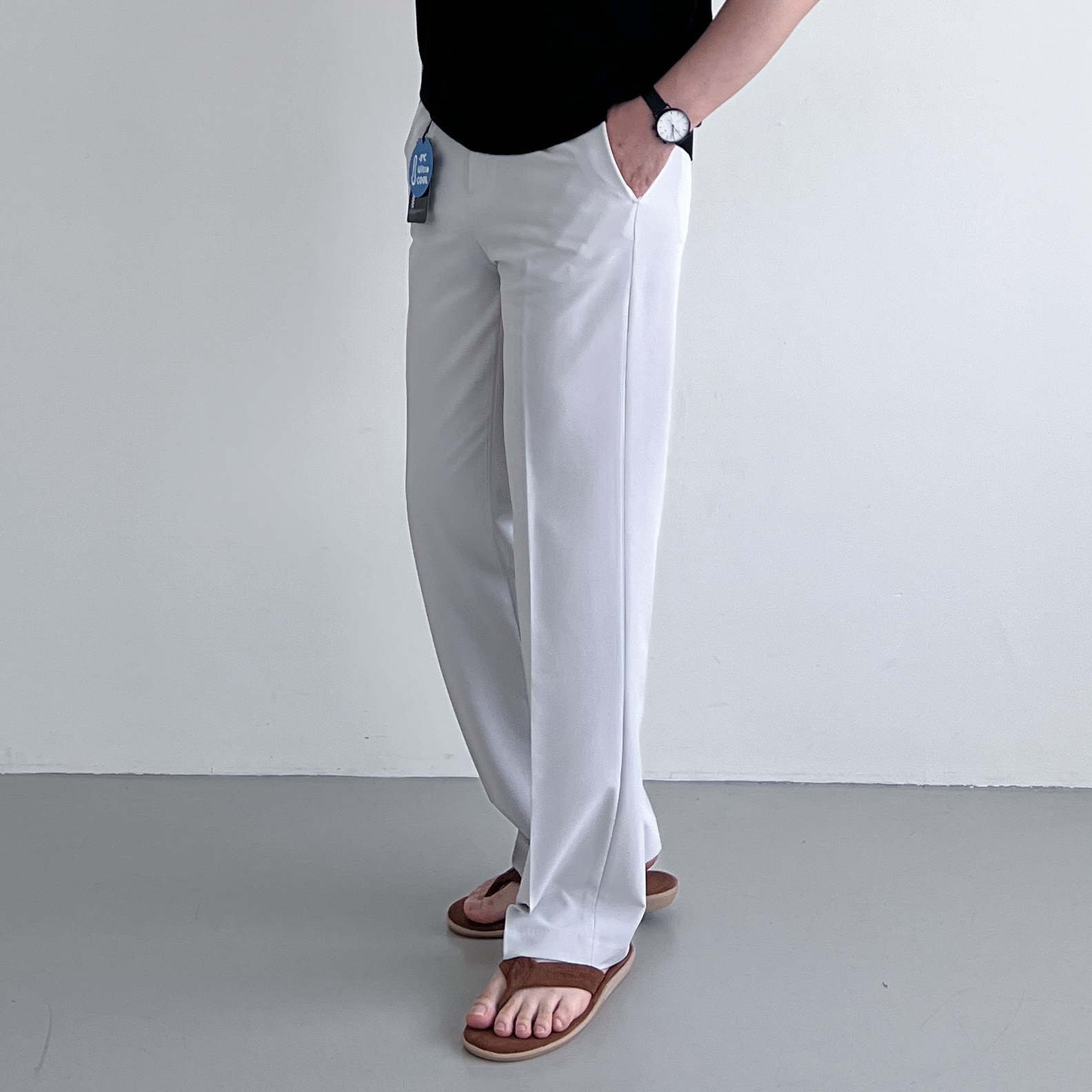 아이스슬랙스 쿨슬랙스 남자여름슬랙스 구김없는 정장바지 - 상세 이미지 2