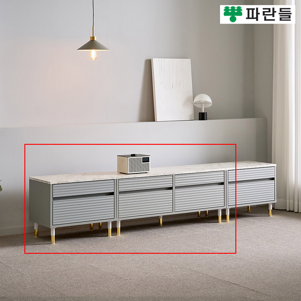 파란들가구 높은다리 템바보드 1750 서랍거실장세트 TV거실장