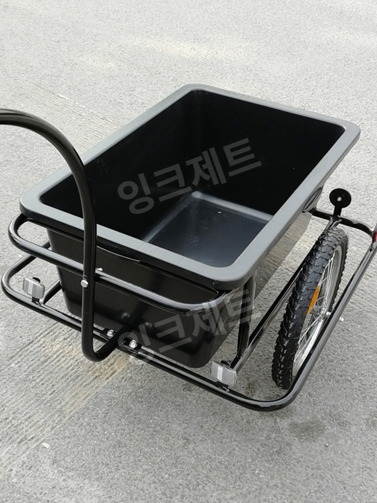 자전거트레일러 수레 짐 운반용 웨건 산악 캠핑 야영   제트 소형+트레일러플라스틱본체+안전반사커서 - 상세 이미지 4