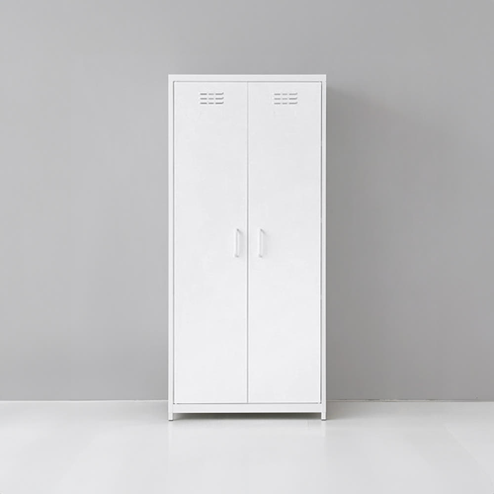 MKB 캐비넷 긴세로 2문 수납장 7601690 4단, 화이트 3533.0793