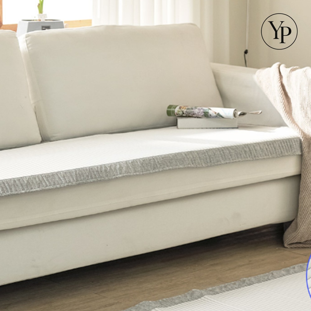 여름 냉감 소파패드 통기성 3단 먼지없는 쿨토퍼 깔개 화이트