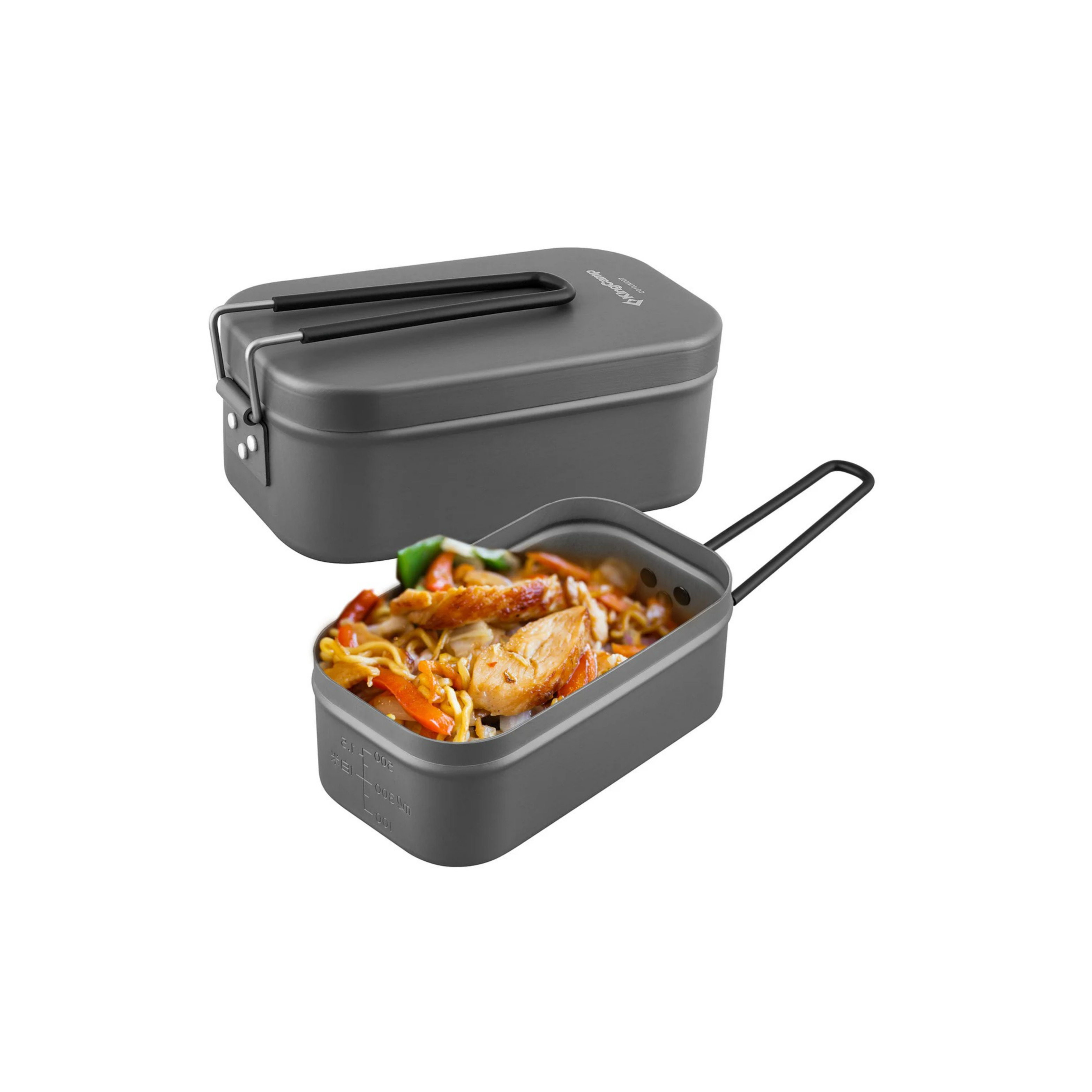 킹캠프 접이식 알루미늄 캠핑 도시락 휴대용 피크닉 도시락 KA2127 NIGHTSTALKER cookware set - 상품 이미지