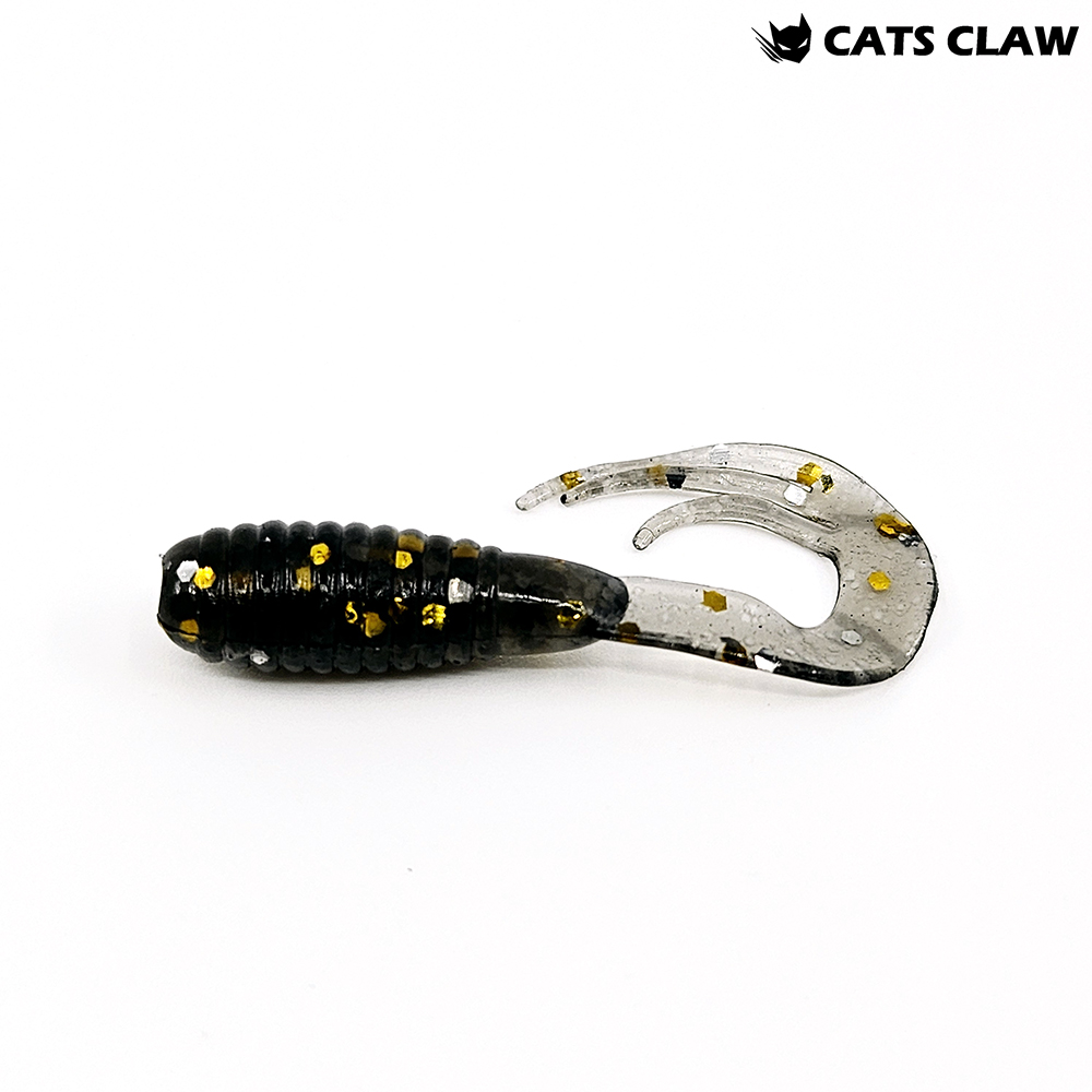 캣츠크로우 트리플그럽 꺽지웜 쏘가리웜 009 스모크 골드, 5cm(2인치) - 메인 이미지