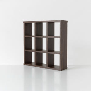폴라보 미니수납선반 9칸 E형 440x120x440mm, 3단, 브라운월... 솔직 후기 | 실제 배치 사진 포함 - 상품 이미지 1