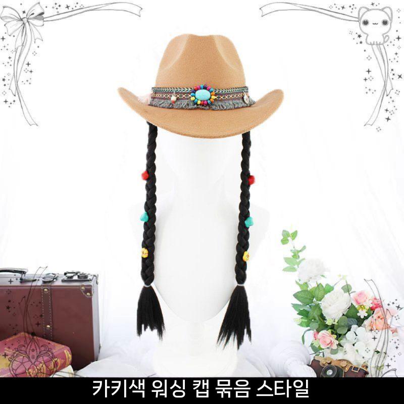 모자 카우보이 머리띠 댄스 챙 티베트 탑 여행 앙 민족 사진 기로 넓은 이미지 6
