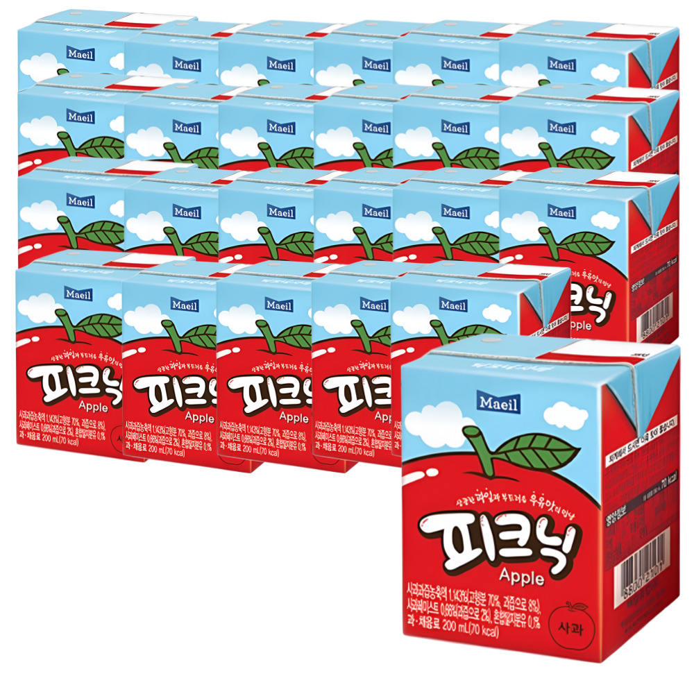 매일 피크닉 사과 주스 200ml 24개 : 패턴코리아