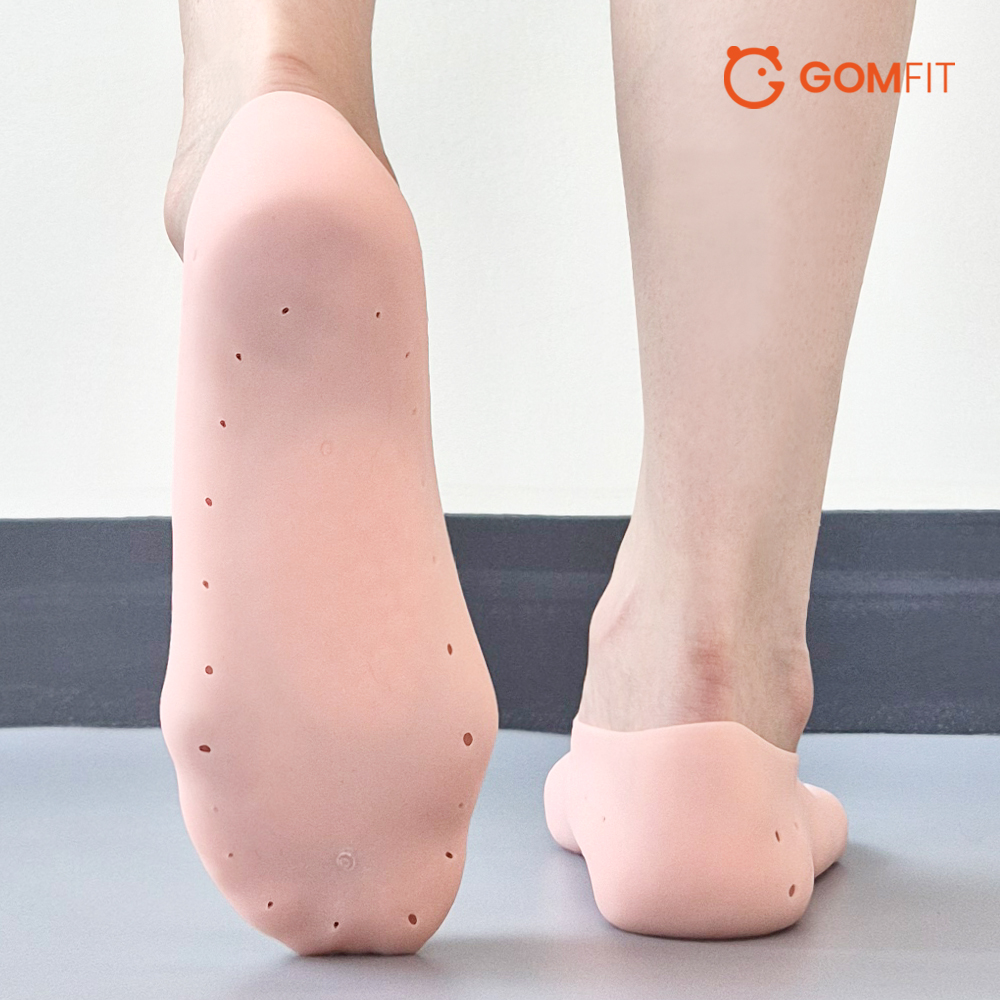 곰피트 2세트 발각질 굳은살 갈라짐 관리 아치 지지 실리콘 보습양말 뒤꿈치 각질케어 - 상세 이미지 3