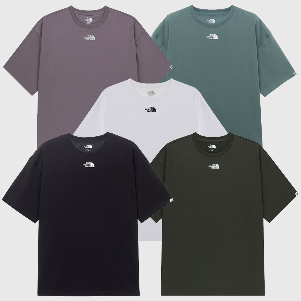 노스페이스 화이트라벨 톡톡한 반팔티 센터로고티 NT7UR03J