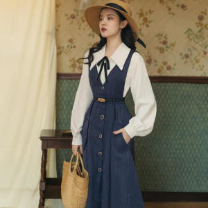 복고 원피스 졸업사진 컨셉 레트로 착용 후기 | 사이즈/핏 총정리 - 상품 이미지 2