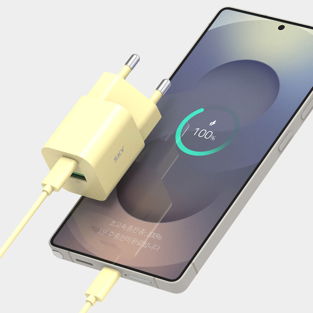 필 GaN30 큐브 30W PD 2포트 고속 멀티 충전기 + 케이블 화이트 - 상세 이미지 5