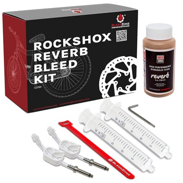 BleedZone - RockShox 리버브 및 X-Loc용 블리드 키트, 120ml RockShox 리버브 유압 오일, RockShox 리버브 블리드 키트,  2... 