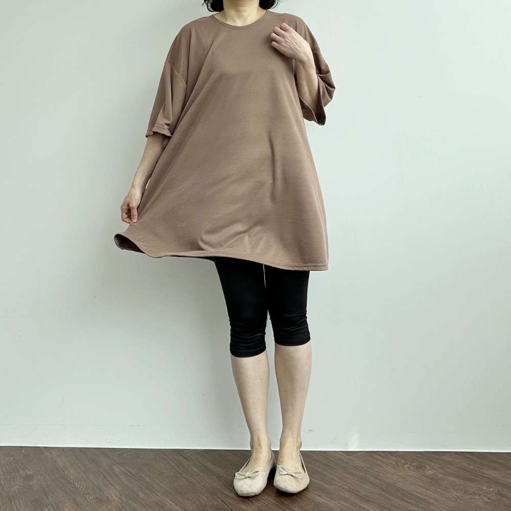 30-44 빅사이즈 자체제작 밑위긴 국산 레깅스 6부 10부 스판 블랙 운동 긴 쫄바지 - 상세 이미지 2