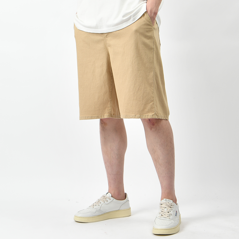 남자반바지 와이드 면 여름 스판 밴딩 6부팬츠 - 상세 이미지 4