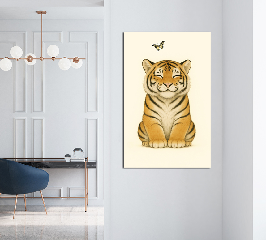 아기 호랑이 그림 거실 인테리어 액자 아이방 벽 꾸미기 2세트소형 이미지 3