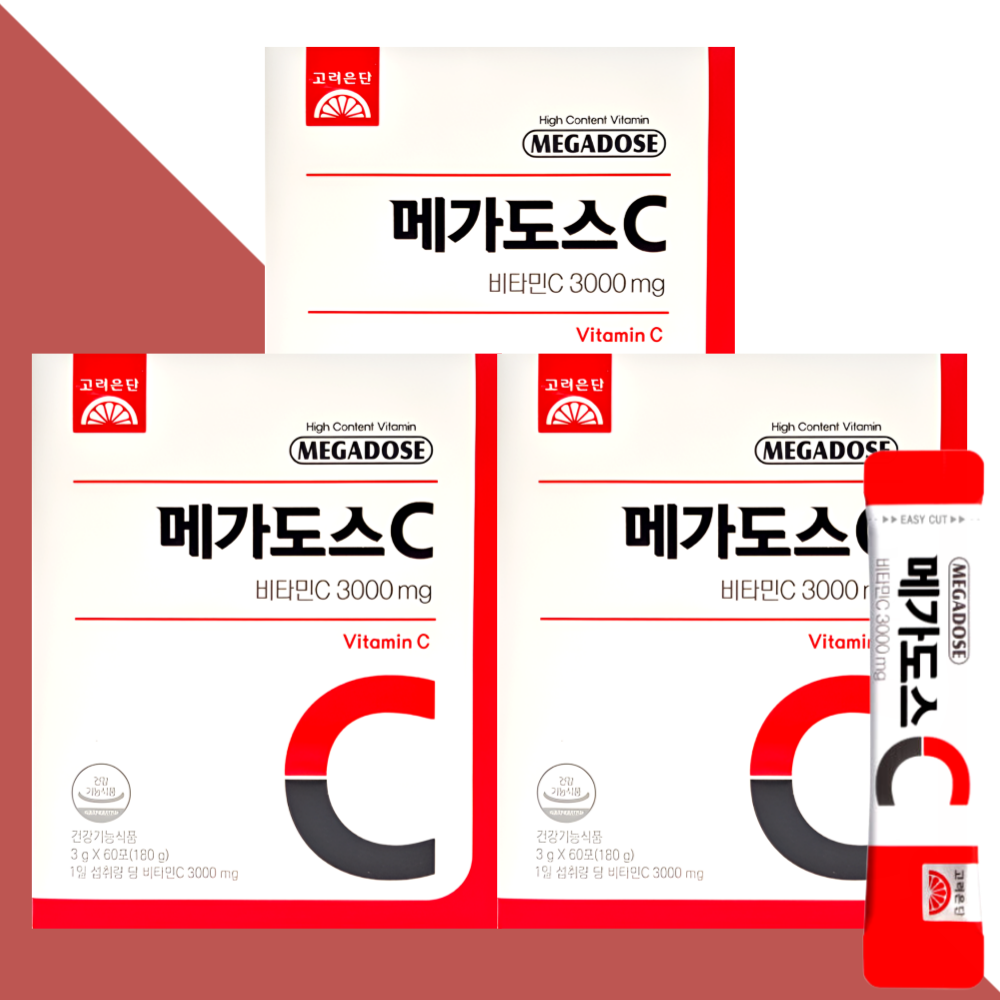 고려은단 메가도스 3000 비타민C 비타민씨 60포X3개 - 메인 이미지
