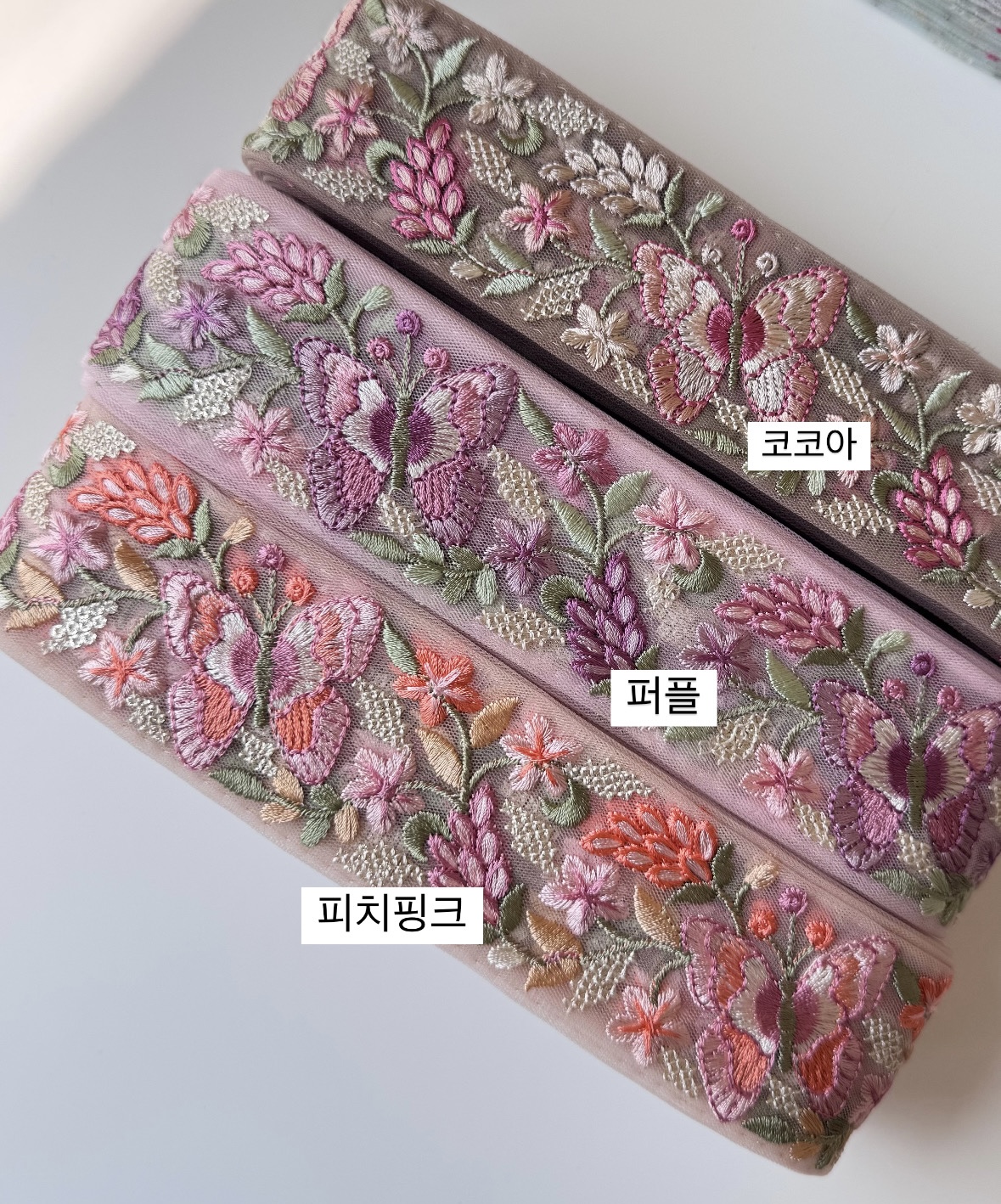 50mm 요나단 나비 자수리본 J00000118 이미지 7