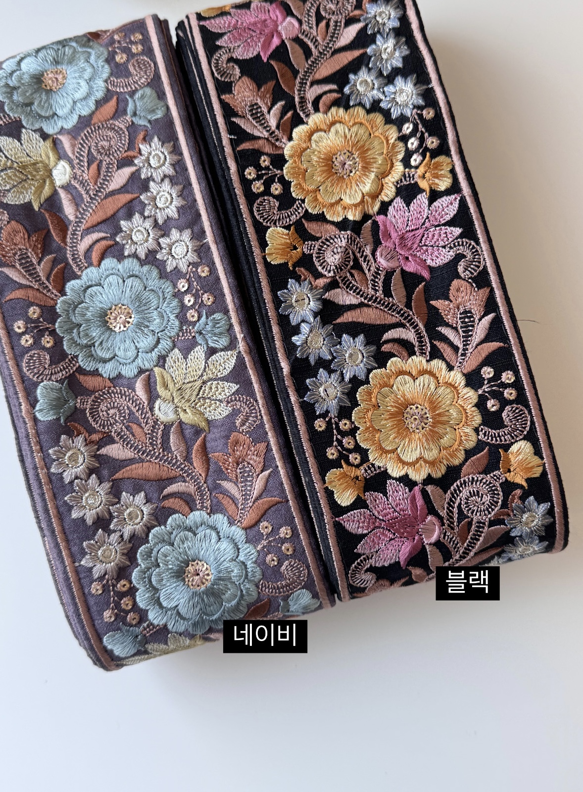 85mm 루디아 가방 부자재 플라워 자수리본 J00000119 이미지 6