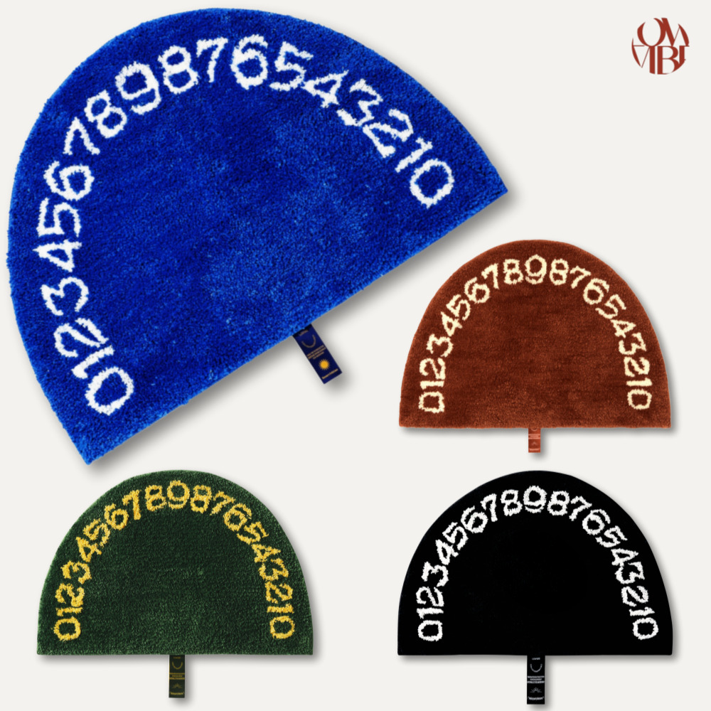 [로우바이브] 넘버링 배스러그 발매트 4colors 미끄럼방지 핸드메이드 - 상세 이미지 2