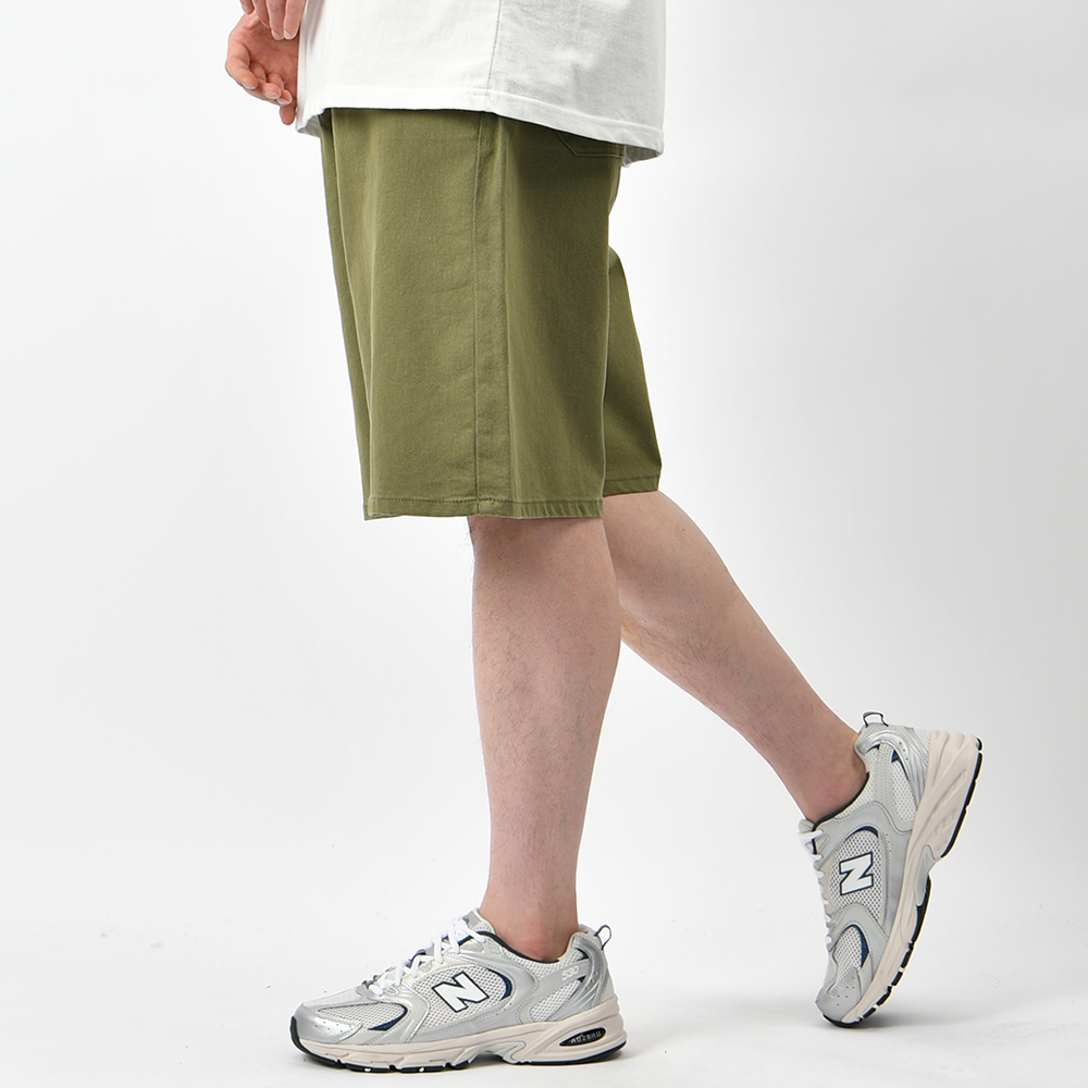 남자반바지 와이드 면 여름 스판 밴딩 6부팬츠 - 상세 이미지 5