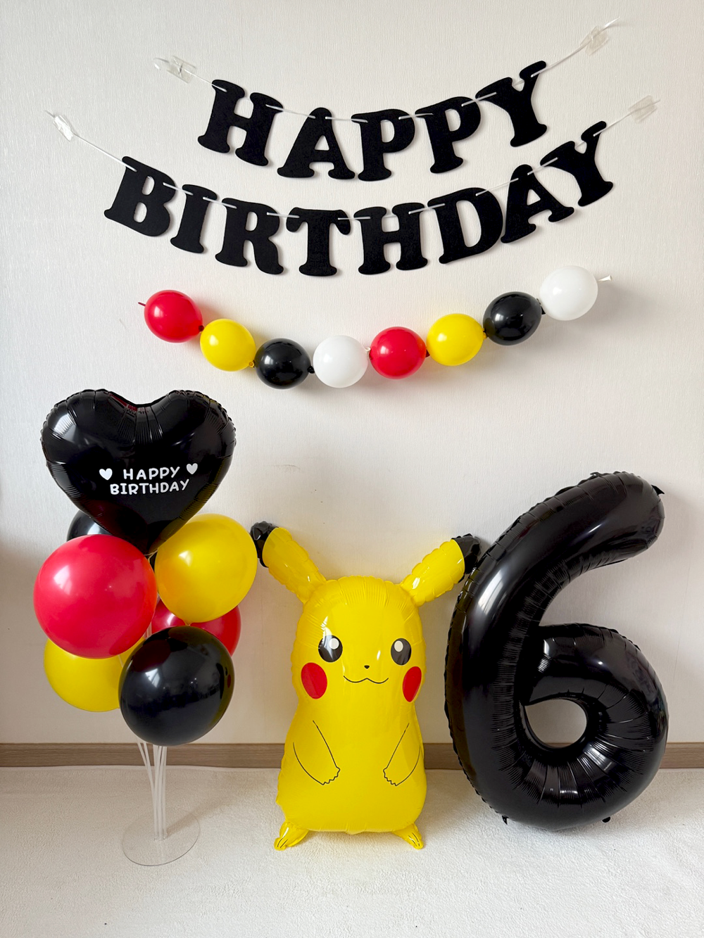 생일파티 초등학생 포켓몬생일풍선 피카츄풍선 세트 레터링 숫자풍선 1 이미지 2
