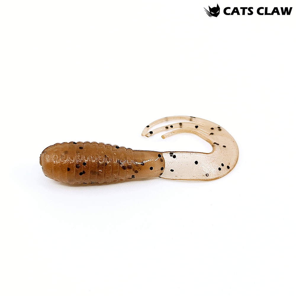 캣츠크로우 트리플그럽 꺽지웜 쏘가리웜 017 브라운 블랙, 5cm(2인치) - 메인 이미지