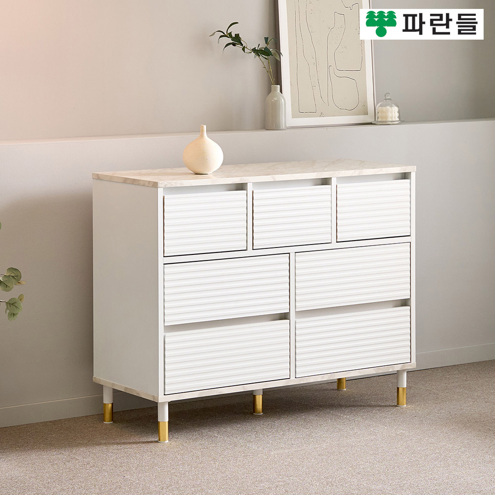 파란들가구 높은다리 템바보드 상3칸3단서랍장 와이드서랍장 - 상세 이미지 4