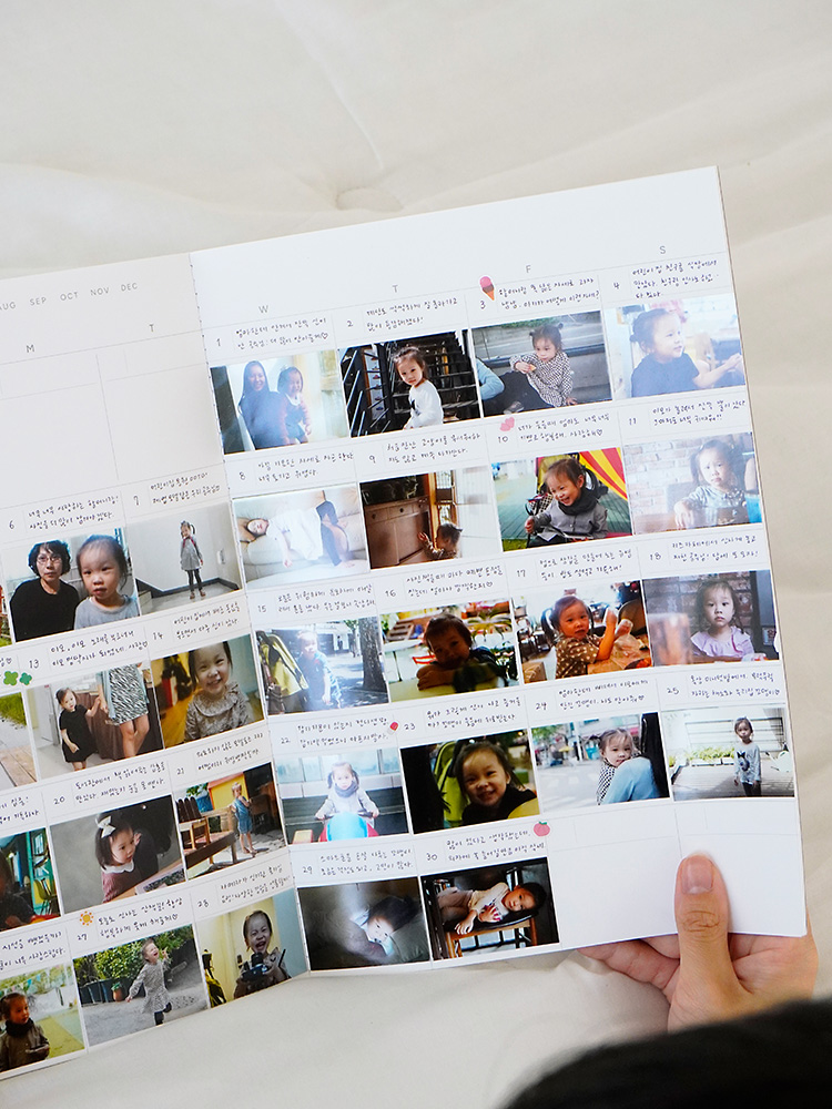 리훈 오픈뷰 먼슬리다이어리 라지 빅사이즈 플래너 A4 디깅달력 이미지 4