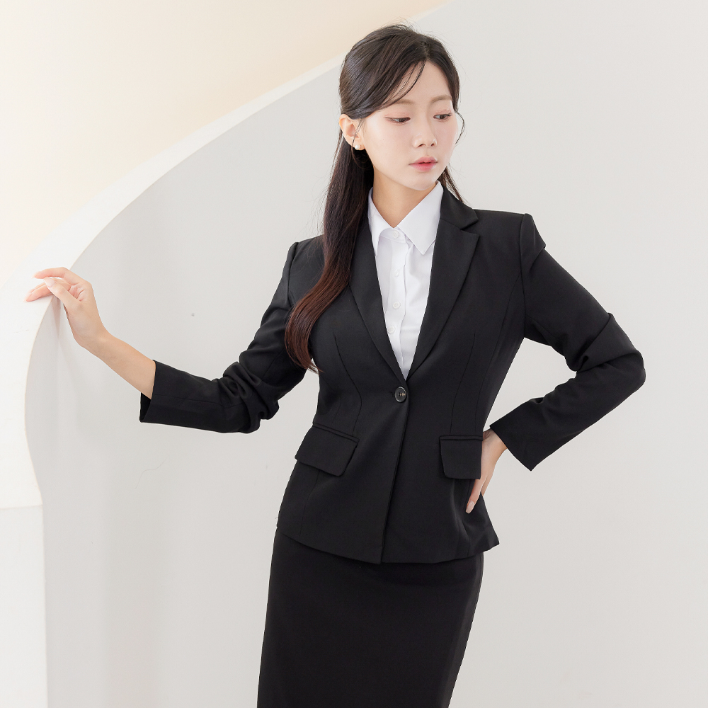 여성 면접 정장 자켓 여자 스판 재킷 빅사이즈 [무지]