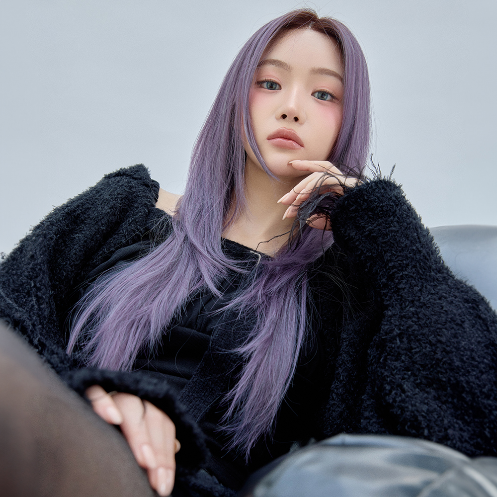 수제 통가발 스트레이트 25인치 슬릭컷 퍼플 - 상세 이미지 5