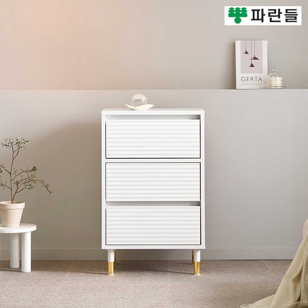 파란들가구 높은다리 템바보드 500 3단 서랍장 침실서랍장 - 메인 이미지