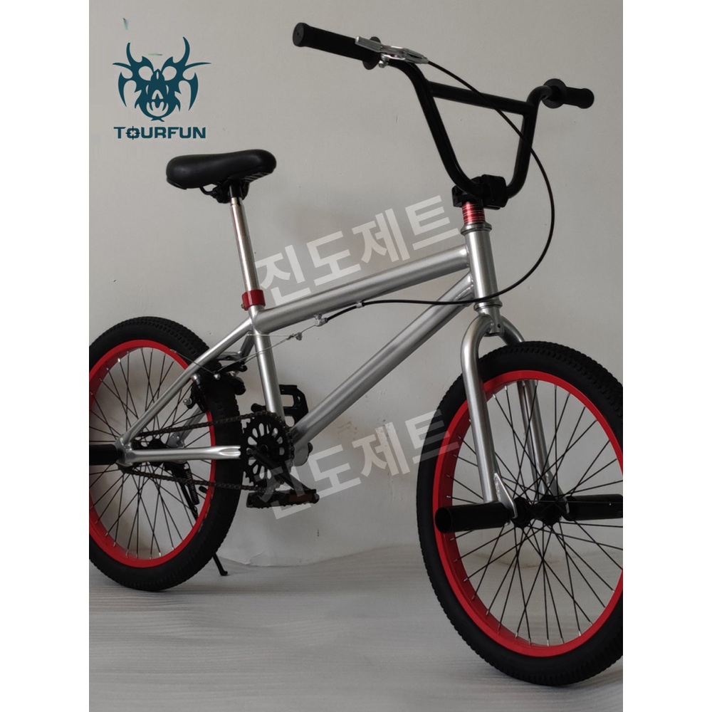 bmx 자전거 초보 스포츠 묘기 스턴트 회전 사이클 검정색 - 상세 이미지 5