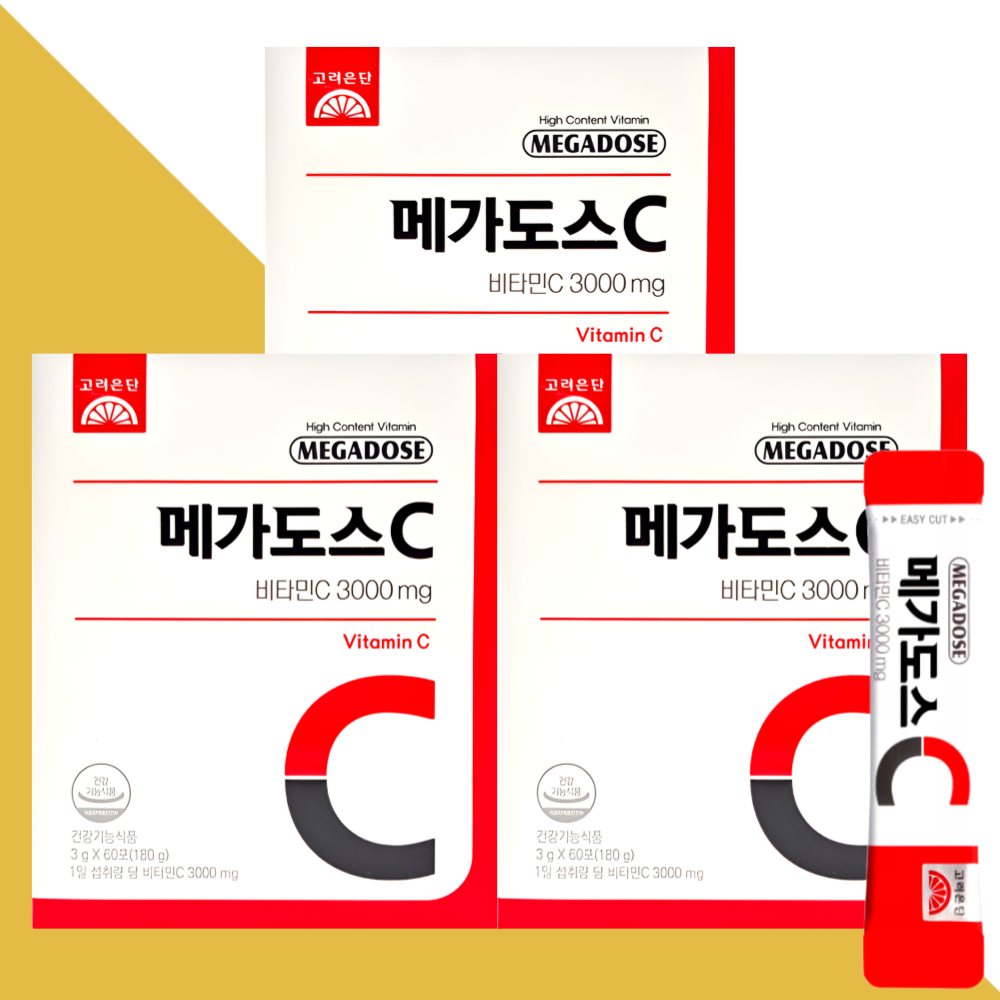 고려은단 메가도스C 3000 비타민씨 비타민C 60포X3박스 - 메인 이미지
