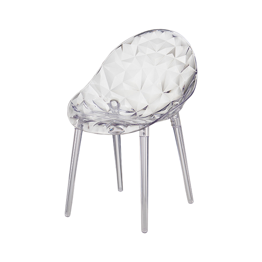 크리스탈 프리즘 카페 투명 업소용 체어 Crystal Prism Chair