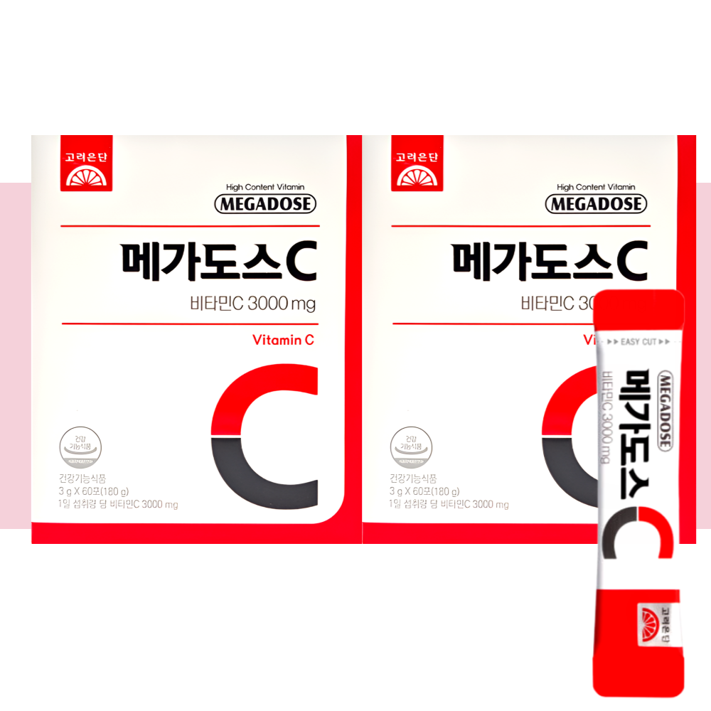고려은단 메가도스 3000 비타민C 가루 비타민씨 60포X2박스 - 상세 이미지 5