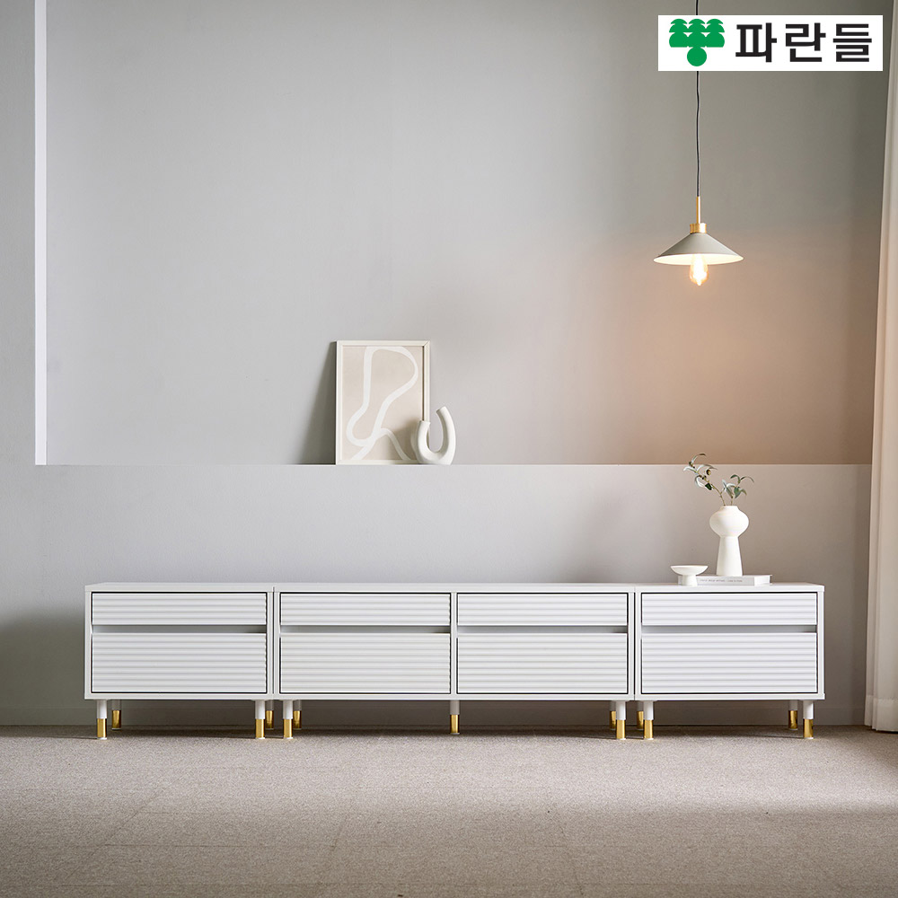 파란들가구 높은다리 템바보드 2350 서랍거실장세트 TV거실장