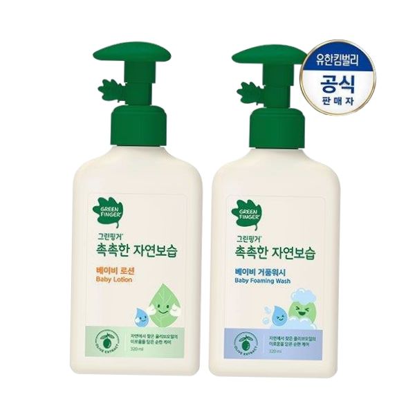 [] 그린핑거 촉촉한 로션 320ml + 거품워시320ml : 디유니