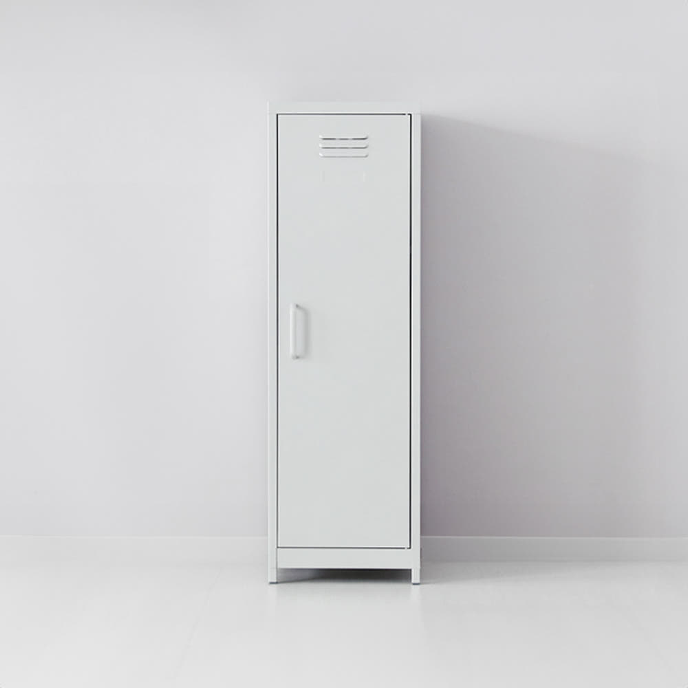 MKB 캐비넷 세로중 1문 수납장 3801200 380x460x1200mm, 3단, 라이트그레이 7222.8246