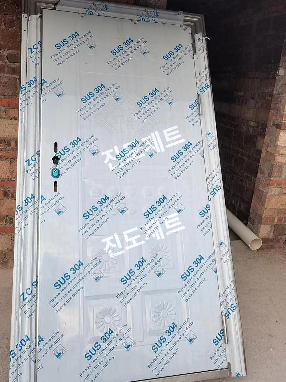 스테인레스 방범문 도어 현관 철문 방화문 여닫이 안전문 완년복(내부왼쪽) 960x1960mm - 상세 이미지 3