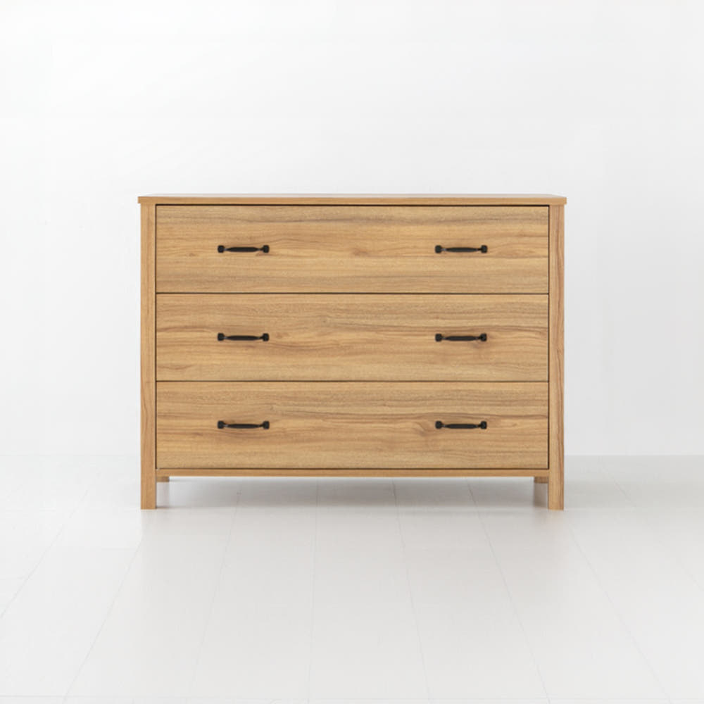 폴라보 서랍장 CHM76104 1040x400x759mm, 3단, 브라운월넛베니어 2908.2115 - 상세 이미지 4