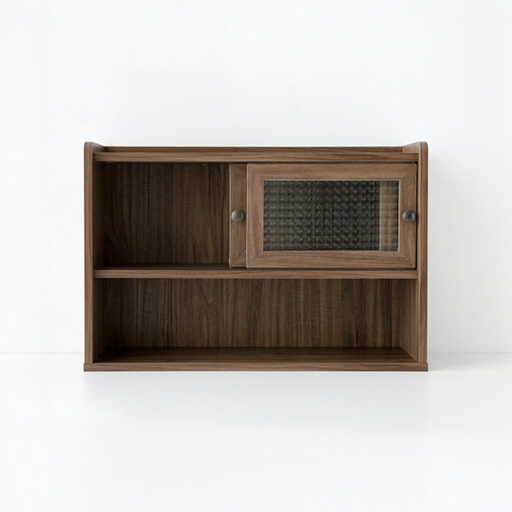 폴라보 미니수납장 넓은 2문 SHM4262SL 620x200x420mm, 2단, 미들브라운 6098.3197 - 메인 이미지