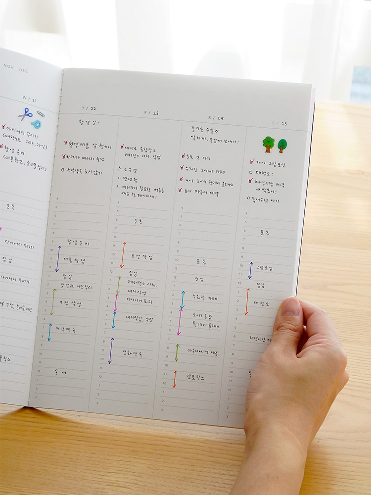 리훈 오픈뷰 타임테이블 위클리플래너 타임박스 트래커 스케줄러 만년다이어리 상세 이미지 6