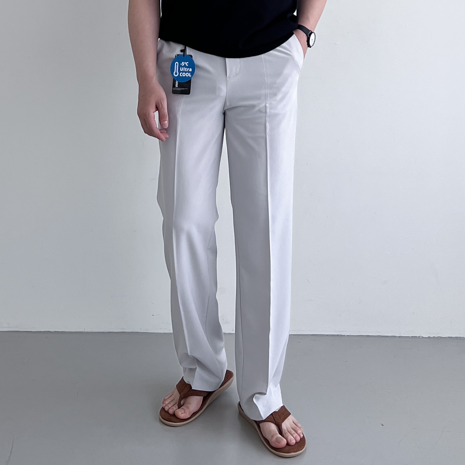 아이스슬랙스 쿨슬랙스 남자여름슬랙스 구김없는 정장바지 - 상세 이미지 3